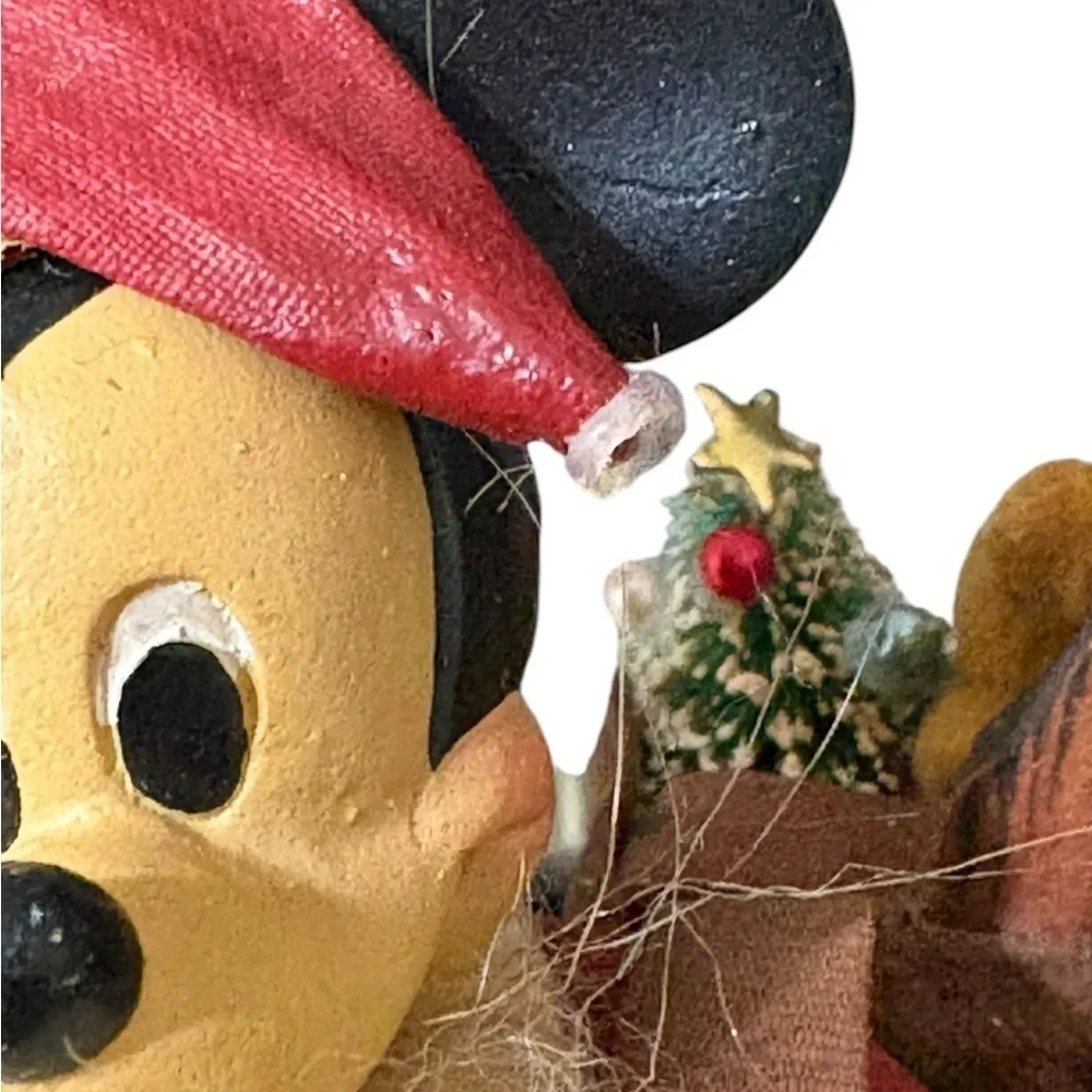 Santa Mickey Mouse Ornament Made in Taiwan Vintage 80’s Disney